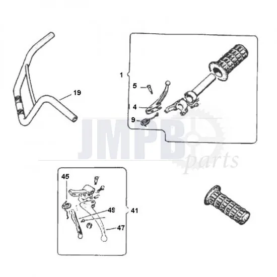 Handlebar parts Puch Maxi