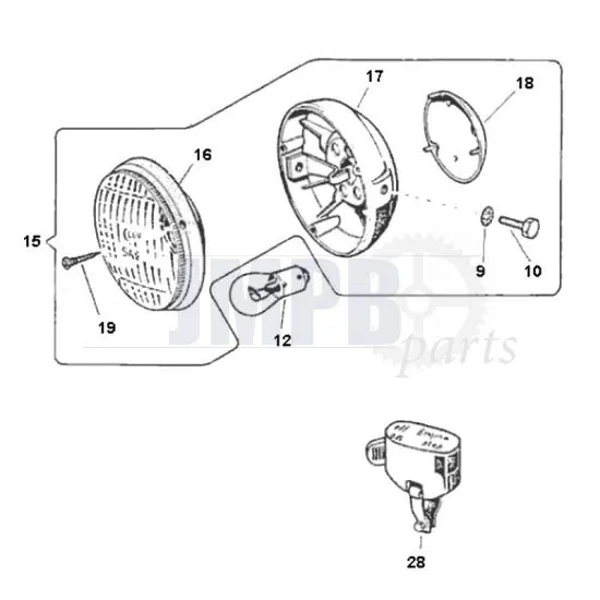 Headlight Puch Maxi