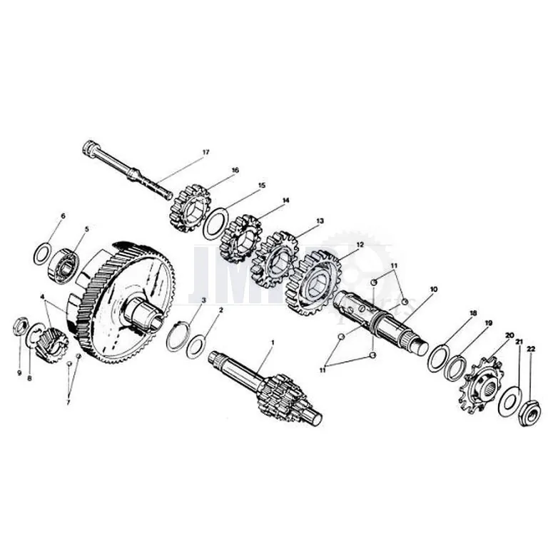 07. Zundapp 529 Gear box 4G Foot - JMPB Parts