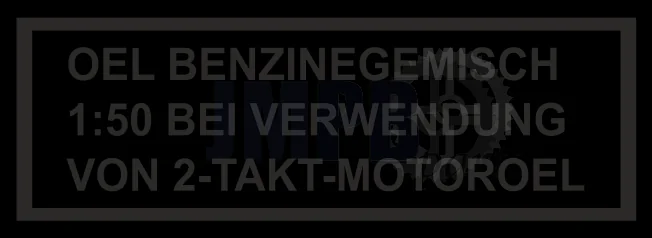 Sticker tank fuel mix small transparent German
